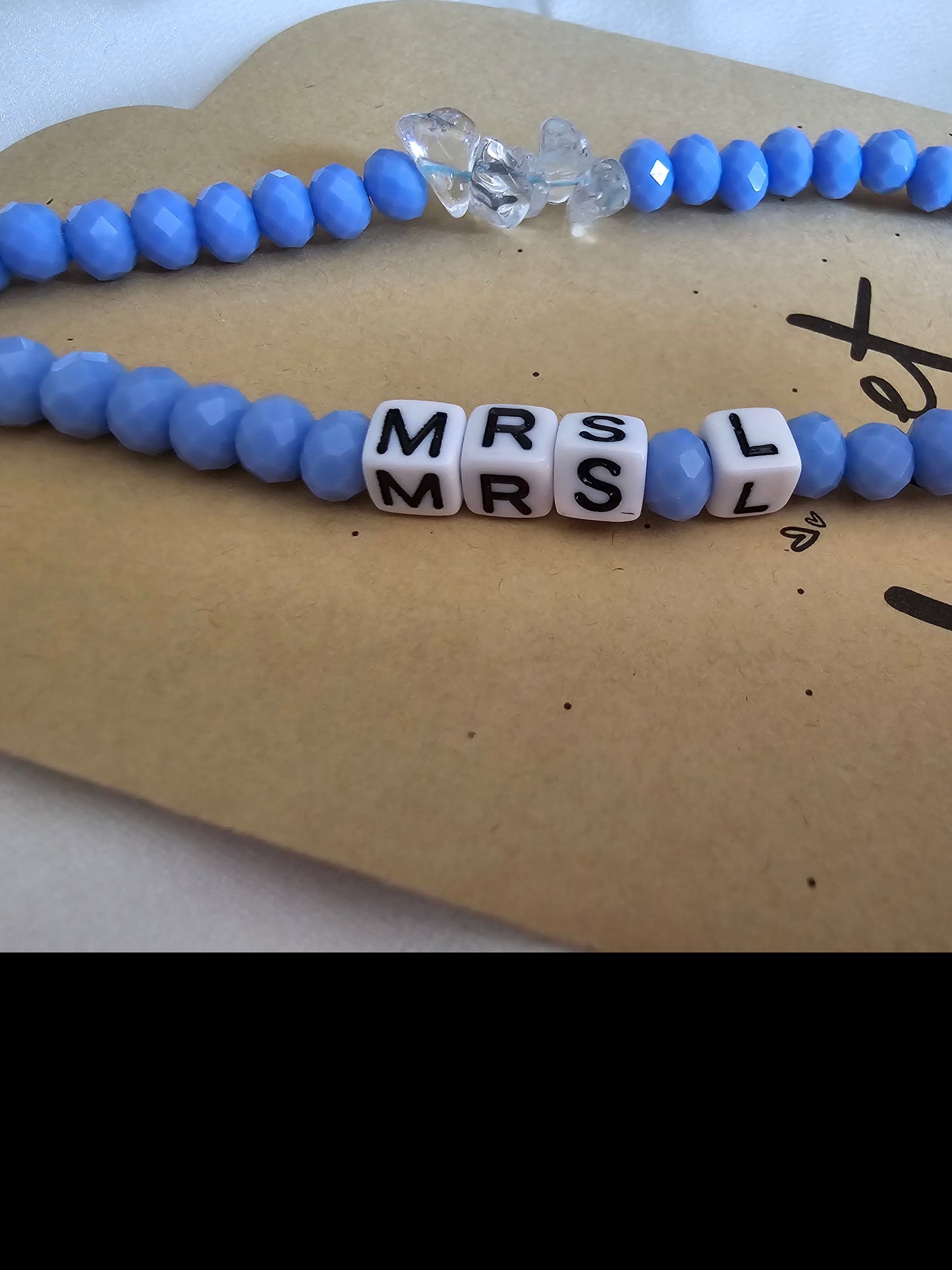 Blue Bridal Phone Charm